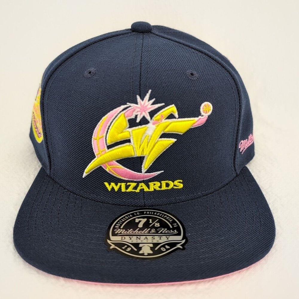 MITCHELL AND‎ NESS DYNASTY FITTED HAT WASHINGTON WIZARDS SIDE PATCH 7-1/8